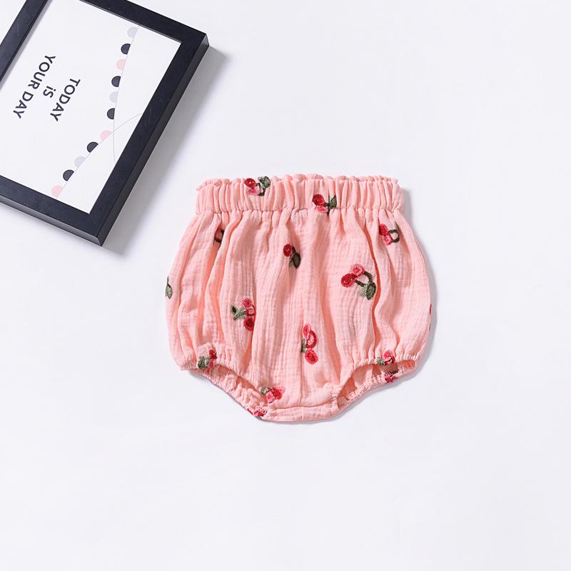 Cute Shorts Baby Little Girl Strawberry/Cherry Bread Pants Summer - dianjiang-