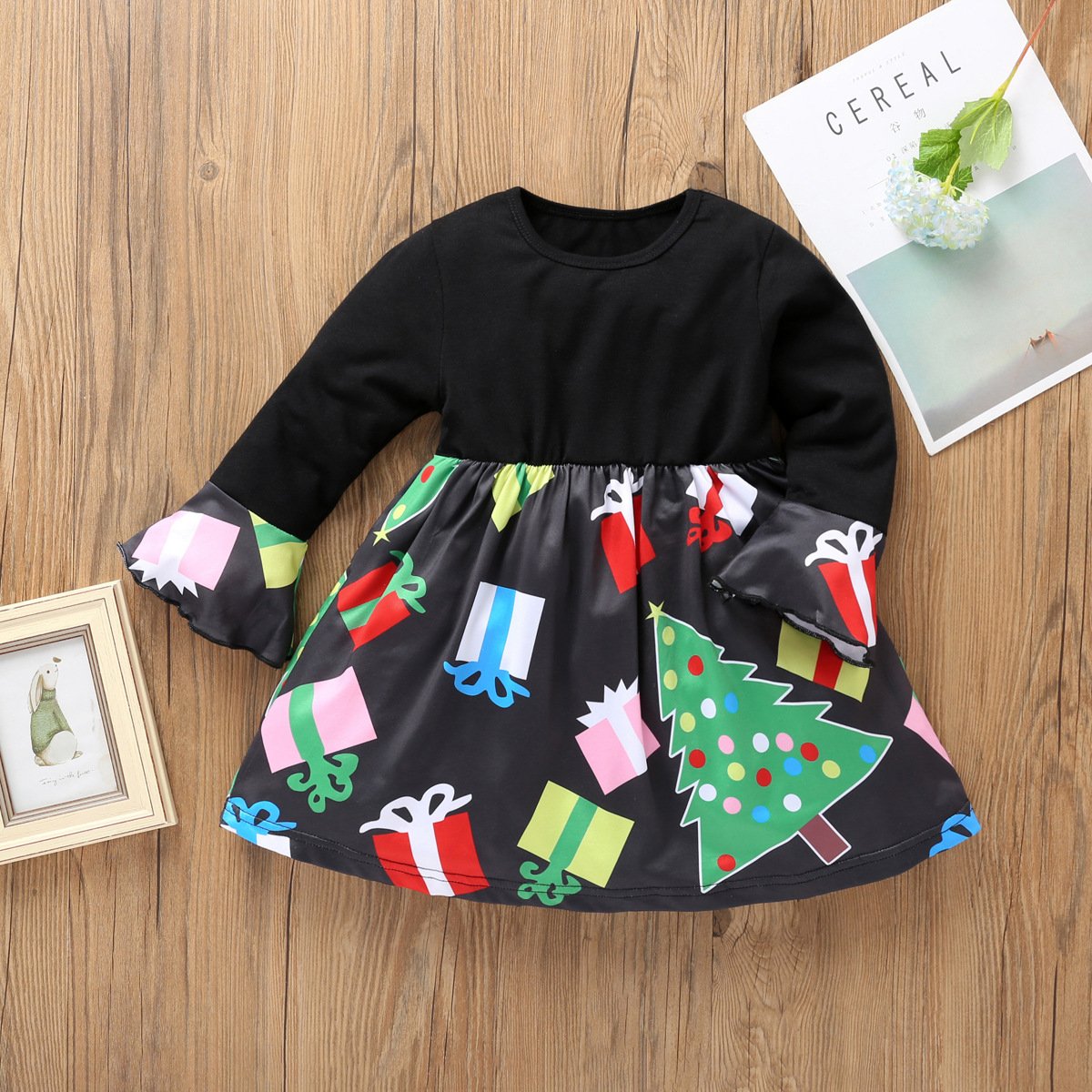 Fashion Toddler Little Girl Christmas Tree Gift Dress - dianjiang-