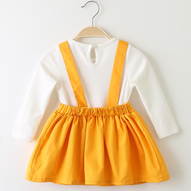 Cute Baby Girl Bunny Style Fake Two Piece Dress - dianjiang-