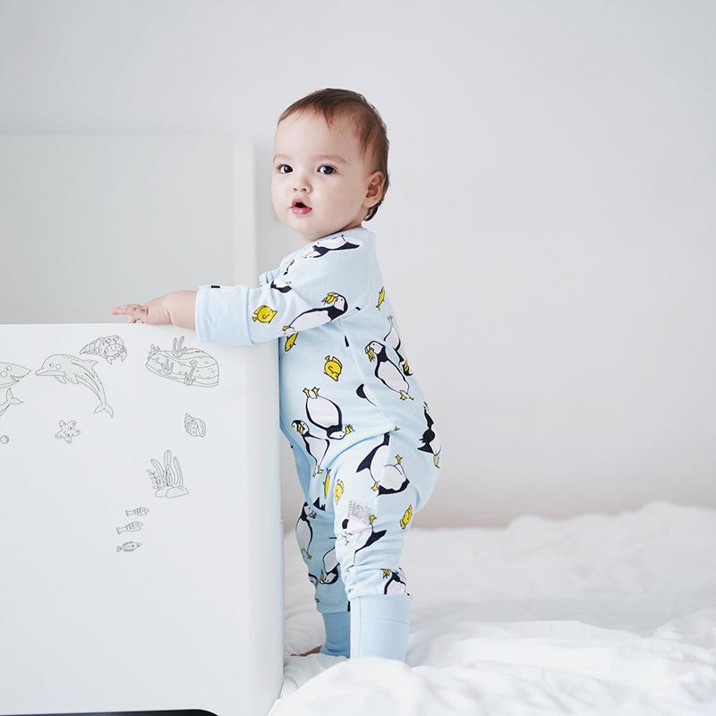 Autumn Baby Unisex Animals Printed  Long-sleeved Overalls - dianjiang-