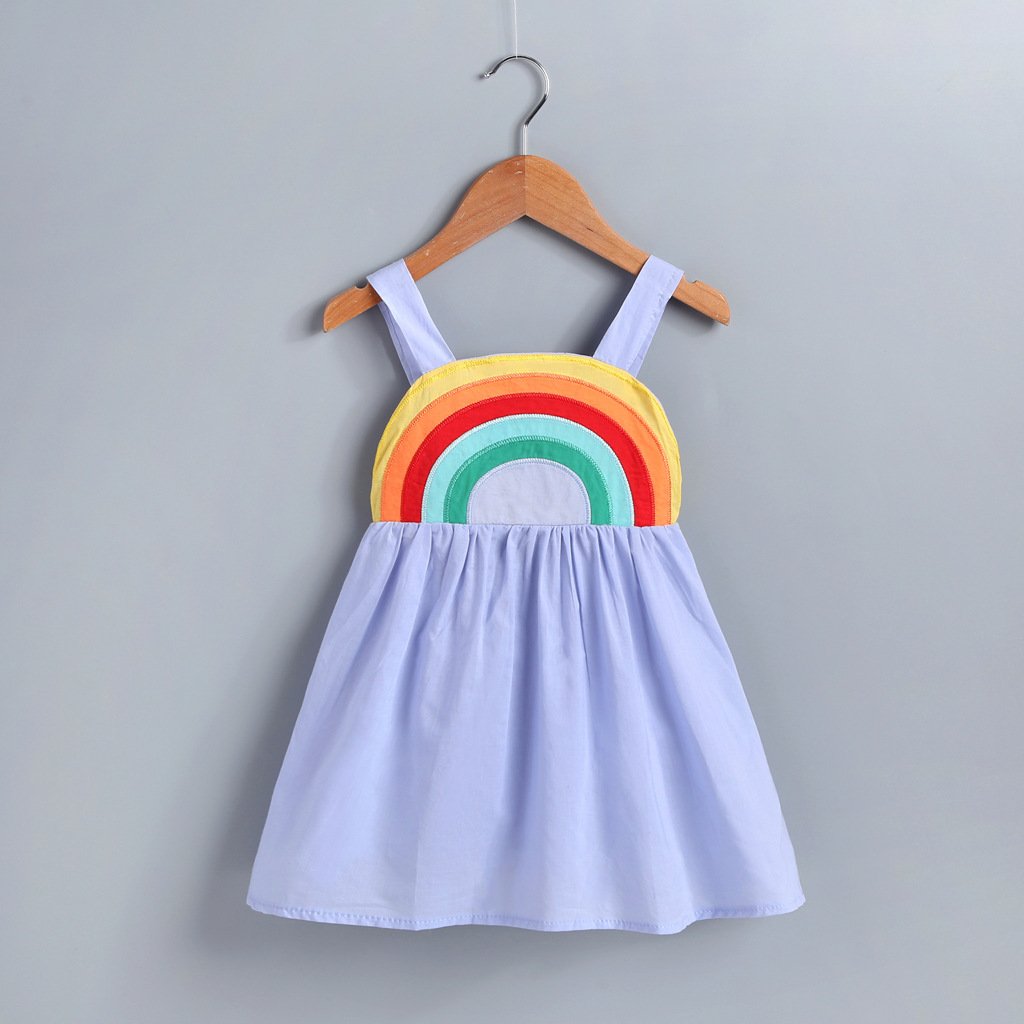 Rainbow Dresses Baby Toddler Girl Sundress - dianjiang-