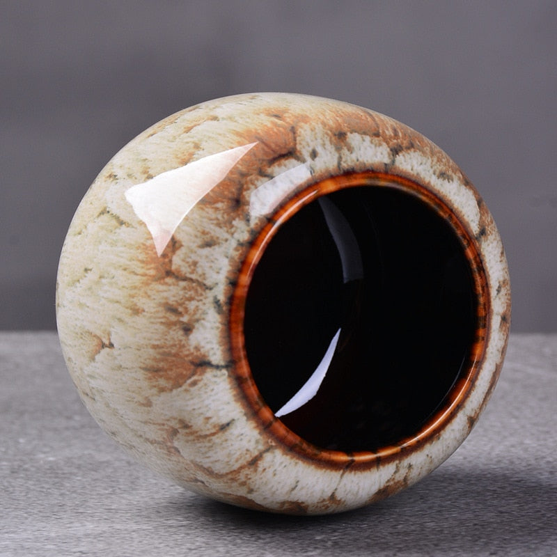 220ml Ceramic Kitchen Tea Box Retro Fission Color Tea Caddies Containers Travel Storage Box Porcelain Jar For Powder Coffee Jar - dianjiang-