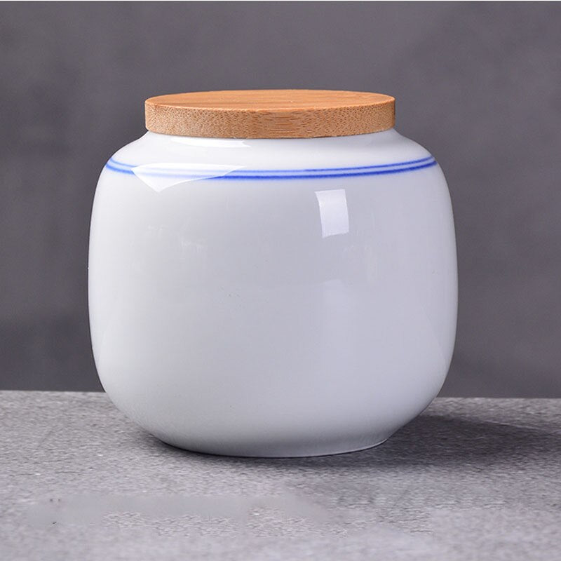 220ml Ceramic Kitchen Tea Box Retro Fission Color Tea Caddies Containers Travel Storage Box Porcelain Jar For Powder Coffee Jar - dianjiang-