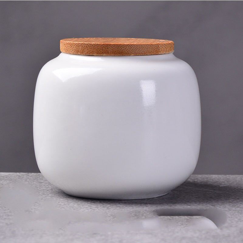 220ml Ceramic Kitchen Tea Box Retro Fission Color Tea Caddies Containers Travel Storage Box Porcelain Jar For Powder Coffee Jar - dianjiang-