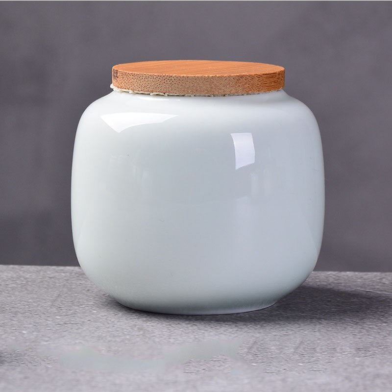 220ml Ceramic Kitchen Tea Box Retro Fission Color Tea Caddies Containers Travel Storage Box Porcelain Jar For Powder Coffee Jar - dianjiang-