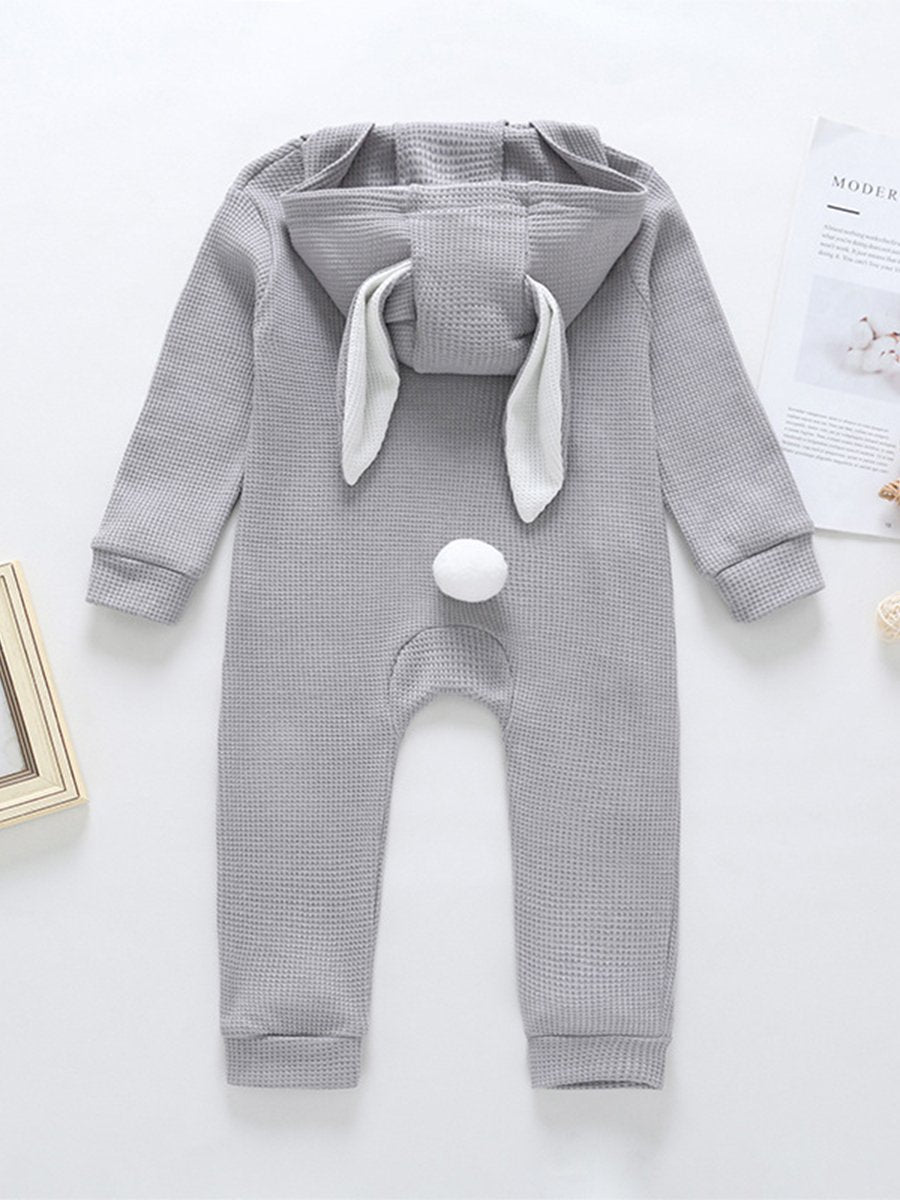 Newborn Baby Jumpsuit Bunny Ears Long Sleeve Romper - dianjiang-