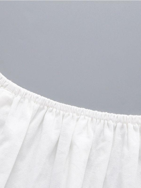 3-Piece Baby Outfit Off Shoulder Top + Flower Lace Trimmed Shorts +Headband - dianjiang-