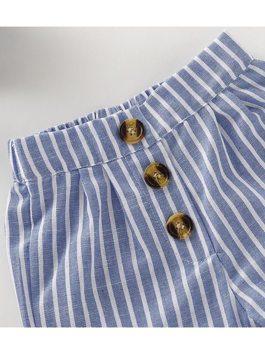 3-Piece Baby Toddler Outfit Suspender Top+Pants+Headband - dianjiang-