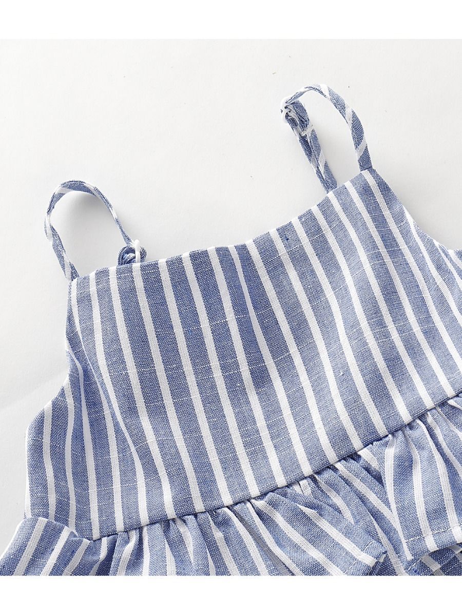 3-Piece Baby Toddler Outfit Suspender Top+Pants+Headband - dianjiang-