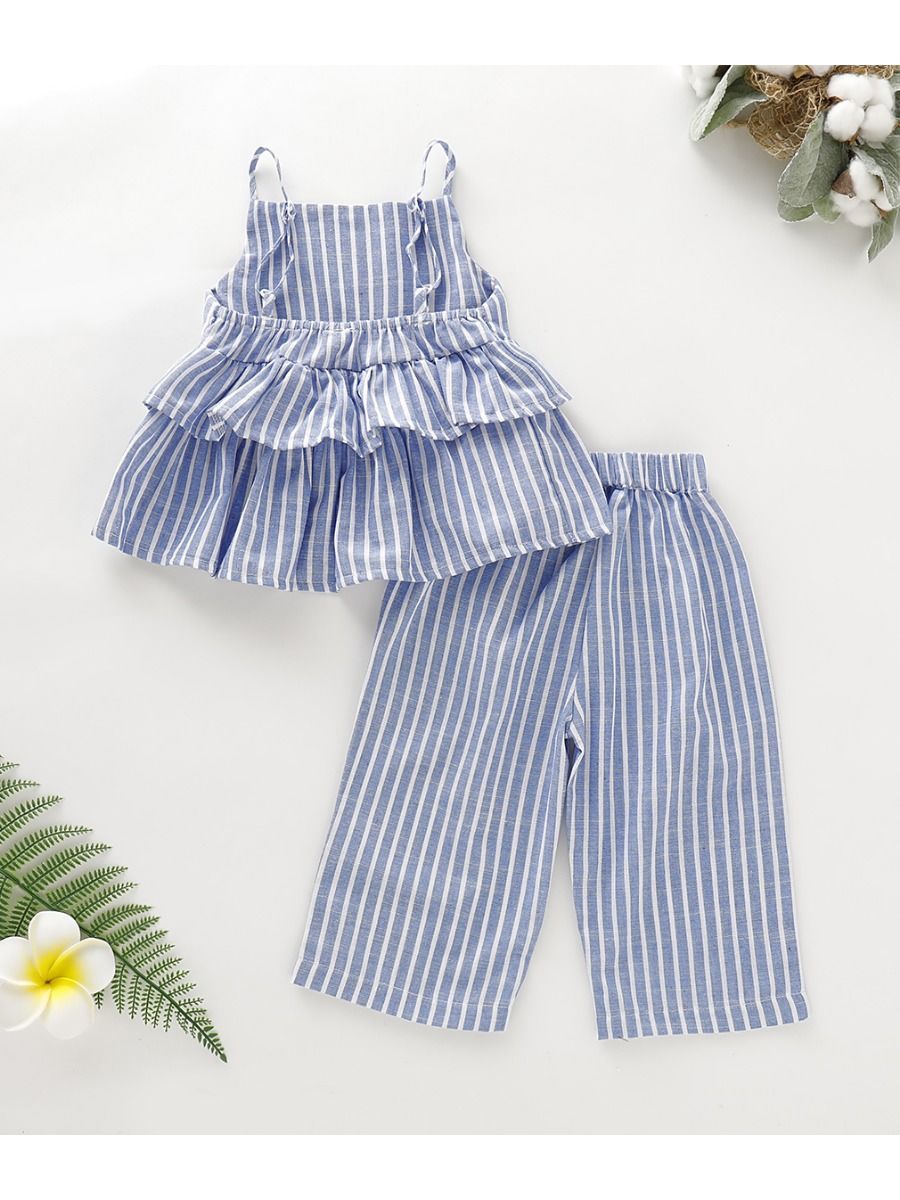 3-Piece Baby Toddler Outfit Suspender Top+Pants+Headband - dianjiang-