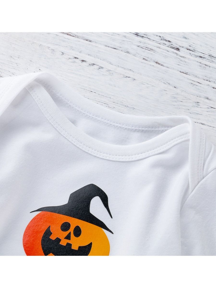 3-Piece Halloween Baby Outfits Pumpkin Bodysuit+Pants+Hat - dianjiang-