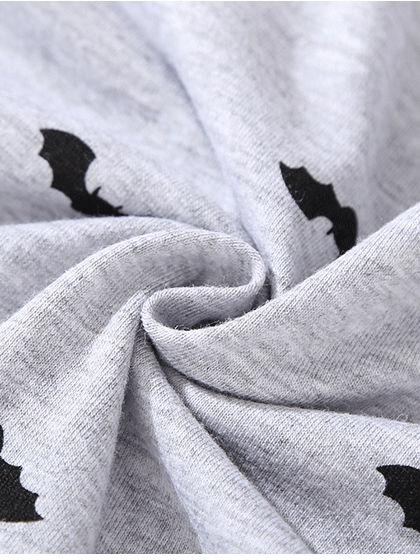 3-Pieces Baby Halloween Outfit Hat with Horn+Bat Romper+Bow Vest - dianjiang-