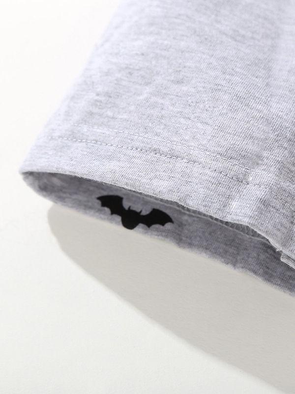 3-Pieces Baby Halloween Outfit Hat with Horn+Bat Romper+Bow Vest - dianjiang-