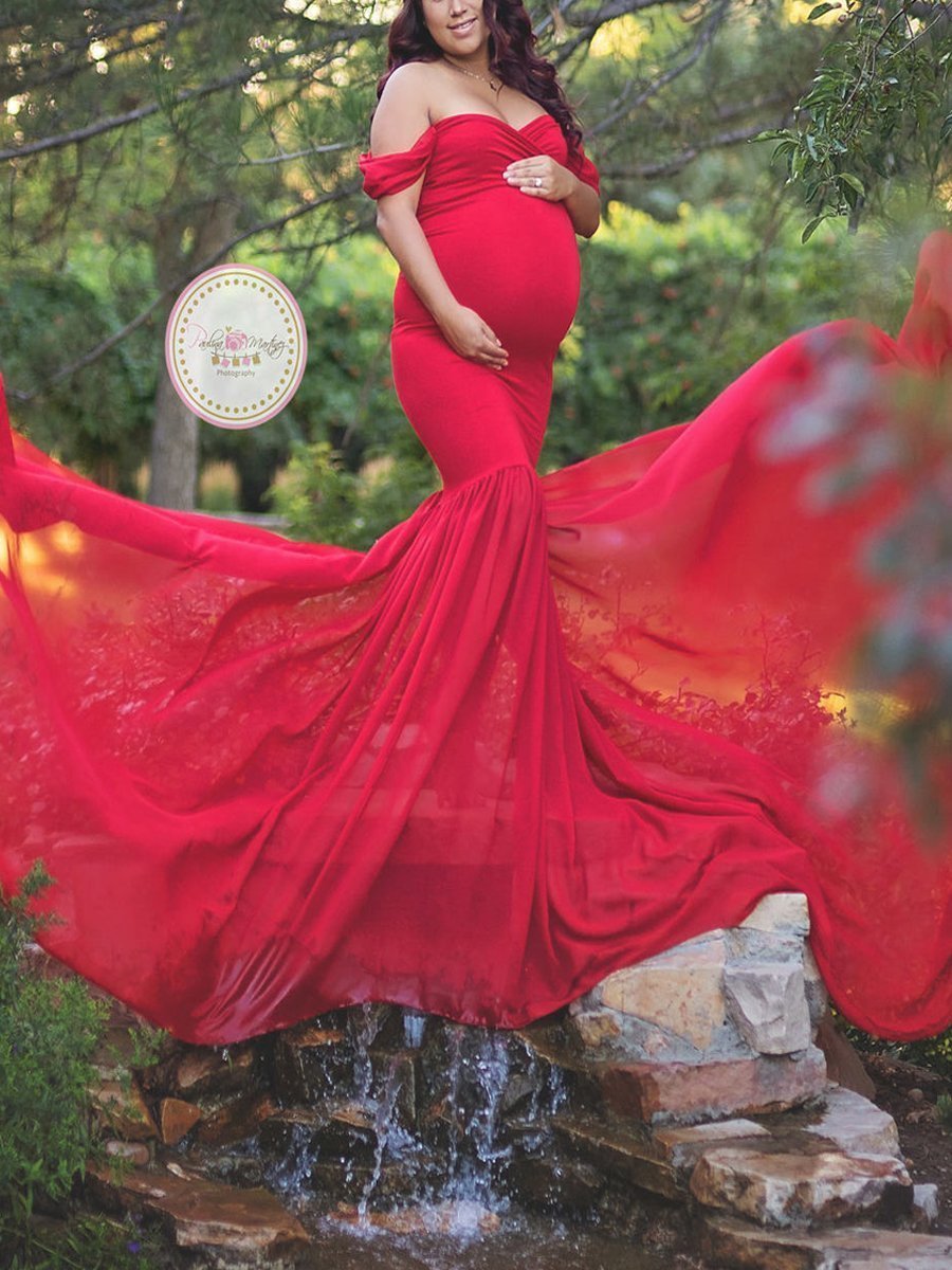 Maternity Fluttering Tail Dress - dianjiang-