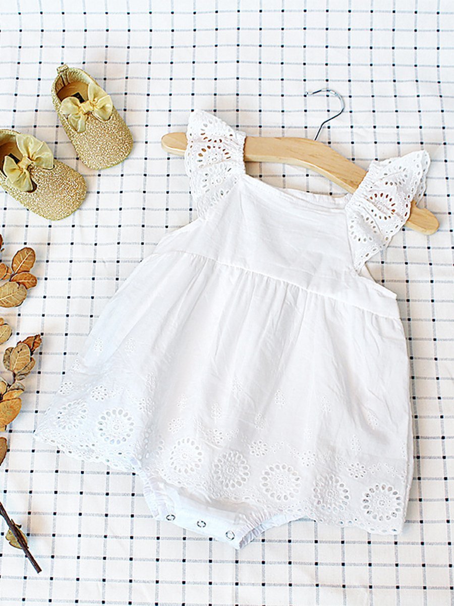 Embroidered Lace Hundred Day Baby Jumpsuit - dianjiang-