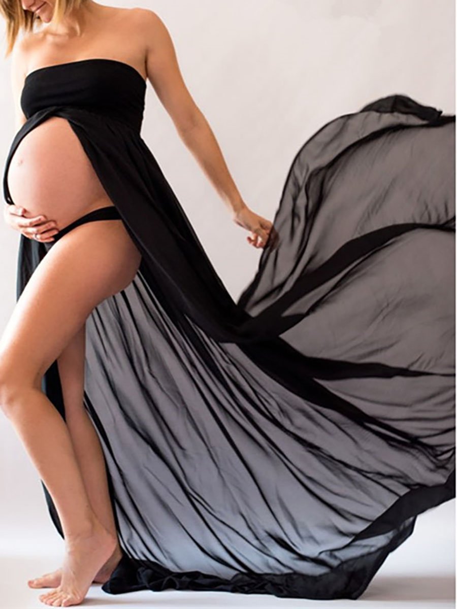 Split Mopping Maternity Dress - dianjiang-