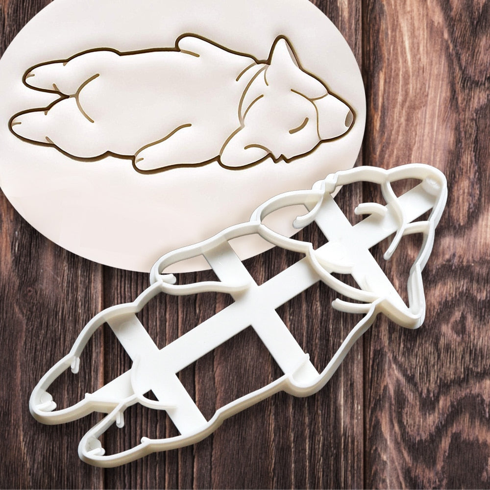 3Pcs/Set Biscuit Baking Tool Cute Funny Corgi Dog Shaped Cookie Cutters Mold Kitchenware Bakeware Tool For kids Hand DIY Mold - dianjiang-