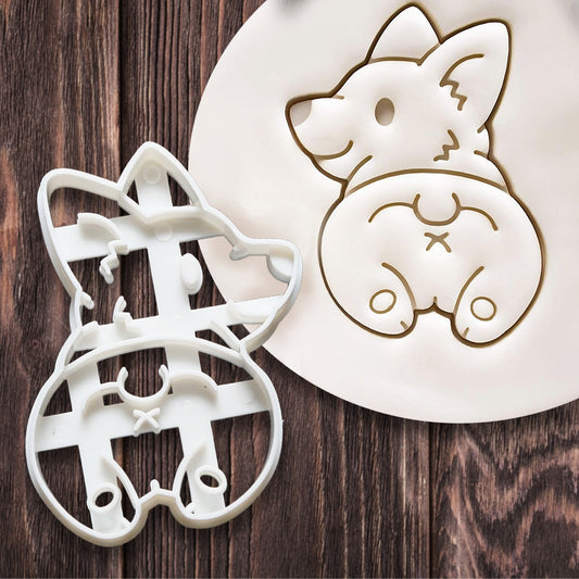 3Pcs/Set Biscuit Baking Tool Cute Funny Corgi Dog Shaped Cookie Cutters Mold Kitchenware Bakeware Tool For kids Hand DIY Mold - dianjiang-