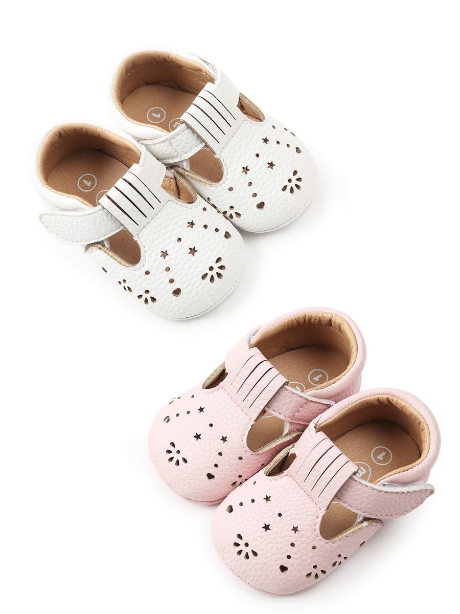 Trendy Infant Girl Walking Shoes Velcro Non-Slip Crib Shoes - dianjiang-