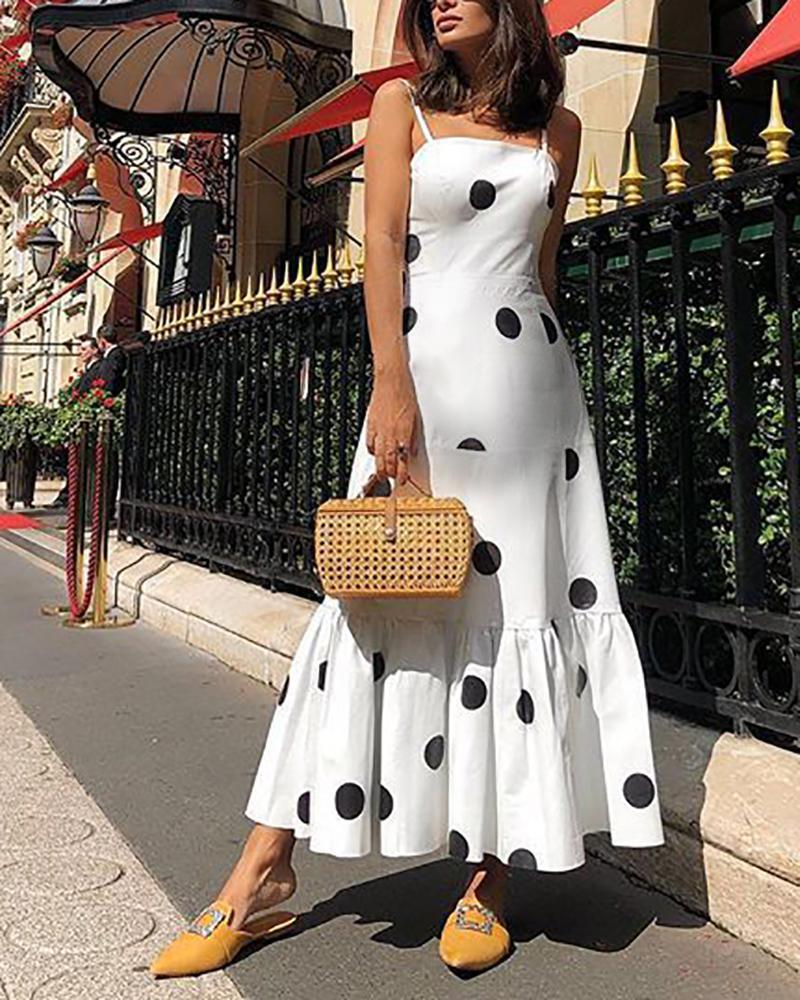 Maternity Polka-Dot Sash Fashion Dress - dianjiang-