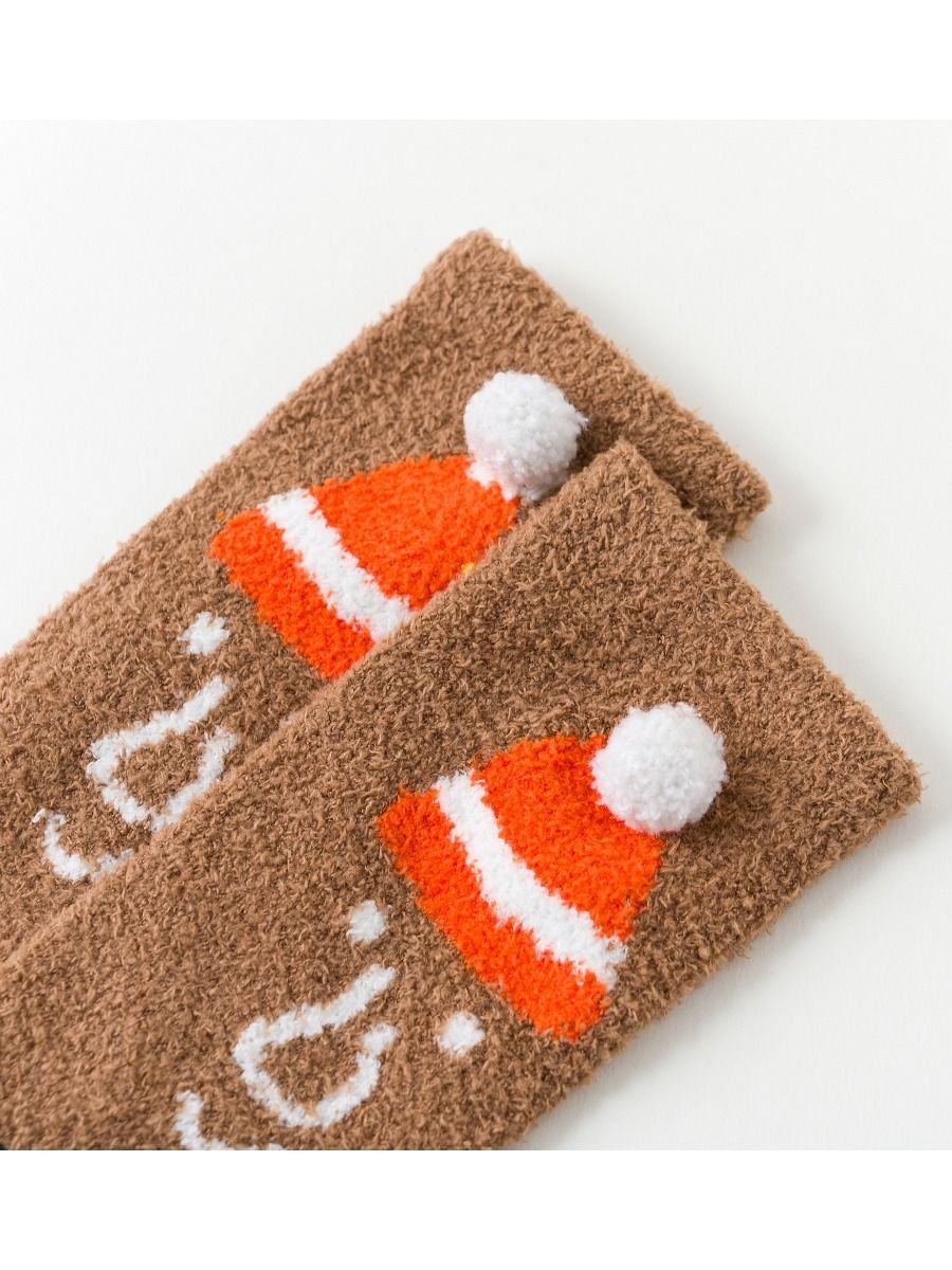 4-PACK Christmas Gift Family Matching Thememid-calf Length Socks - dianjiang-