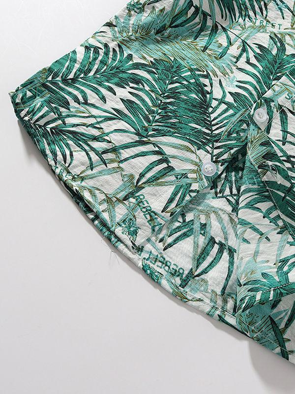 4-Piece Hawaii Style Baby Toddler Boy Outfit Shirt Matching Bowtie+Suspender Shorts - dianjiang-