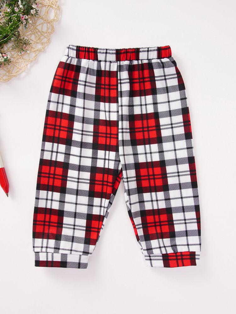 4-Piece Xmas Theme Baby Outfits Bodysuit and Pants and Hat and Headband - dianjiang-