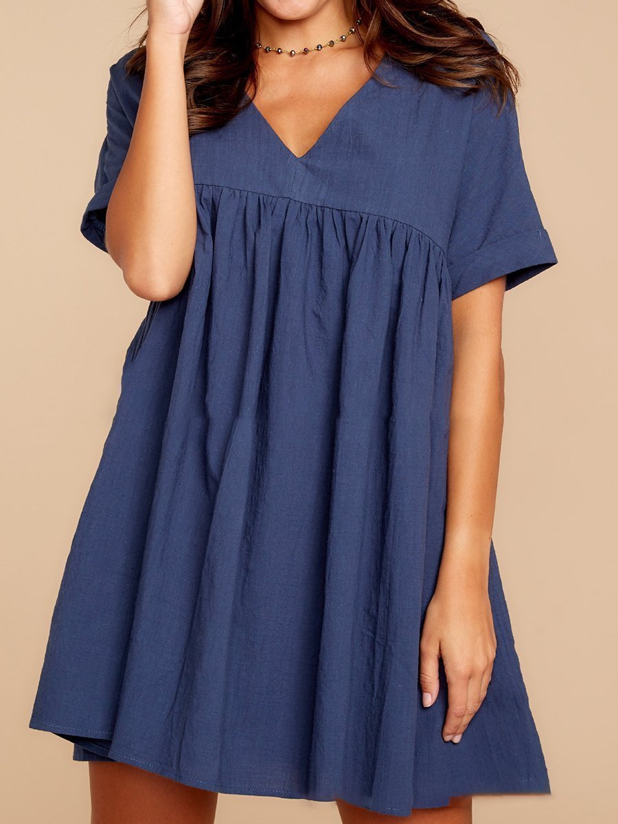 V-neck Short Sleeve Fresh Maternity Dress - dianjiang-