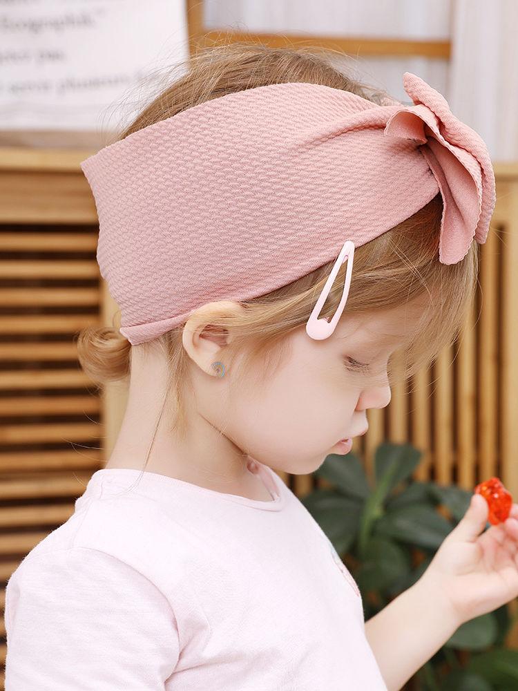 Adorable Baby Little Kids Solid Color Bow Hair Band - dianjiang-