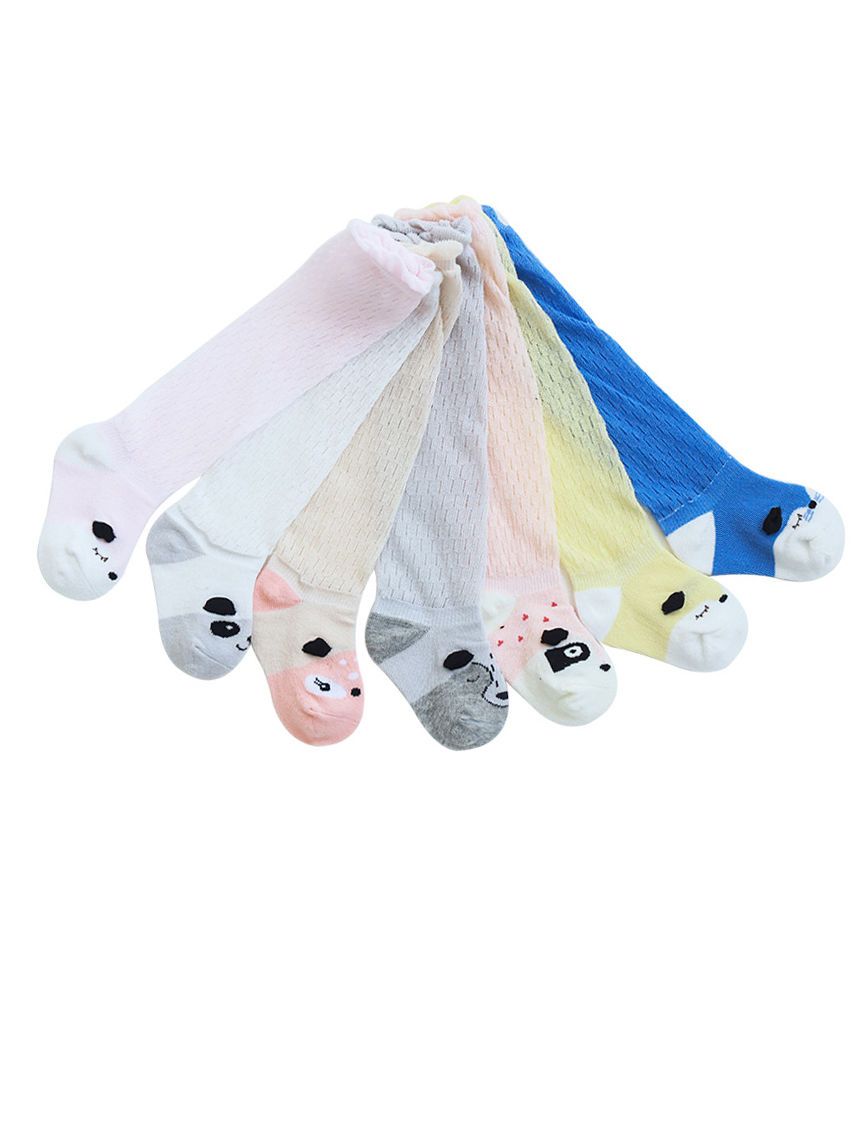 5-PACK Cute Cartoon Animal Mesh Knee High Socks - dianjiang-
