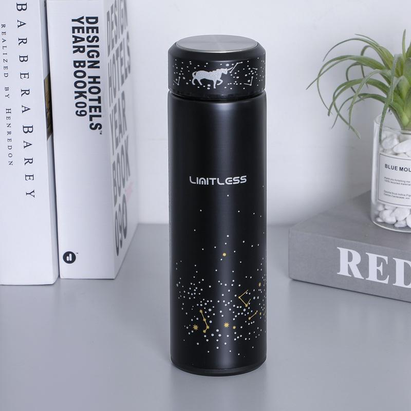 500ml Coffee Stainless Steel Thermos Luminous Water Bottle Termos Mug Office Travel Drinking Cup Vacuum Insulated - dianjiang-