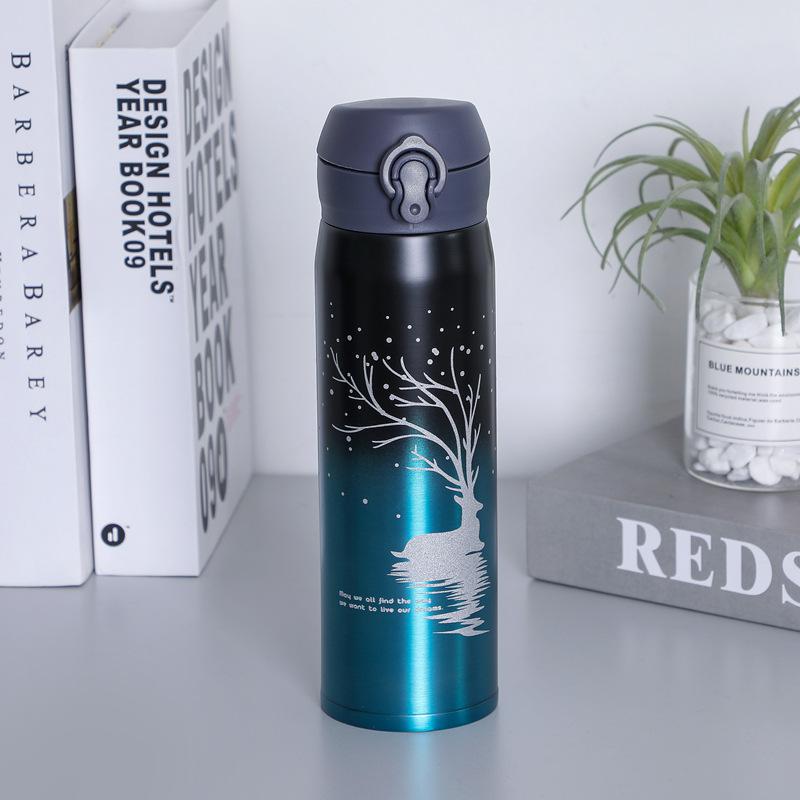 500ml Coffee Stainless Steel Thermos Luminous Water Bottle Termos Mug Office Travel Drinking Cup Vacuum Insulated - dianjiang-