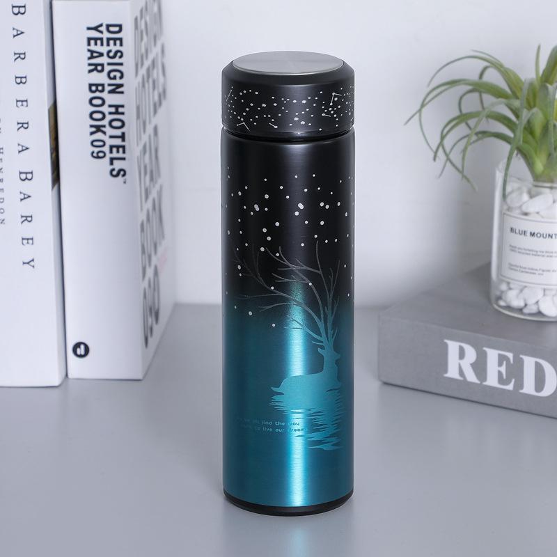 500ml Coffee Stainless Steel Thermos Luminous Water Bottle Termos Mug Office Travel Drinking Cup Vacuum Insulated - dianjiang-