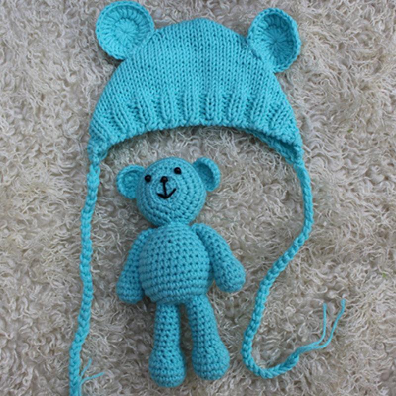 Newborn Handmade Doll Bear Ear Cap Photo Suit - dianjiang-