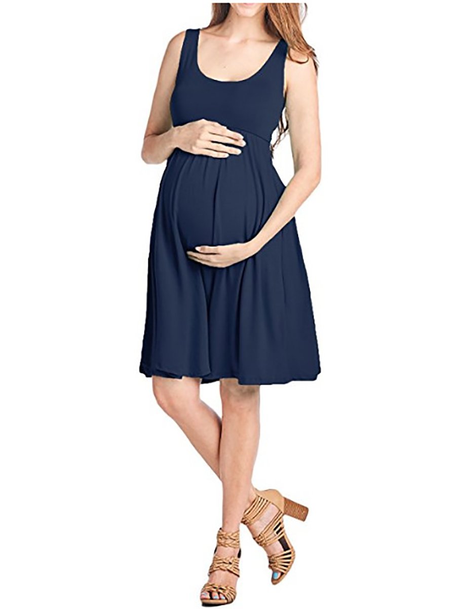 Slim Fit Sleeveless Vest Maternity Dress - dianjiang-