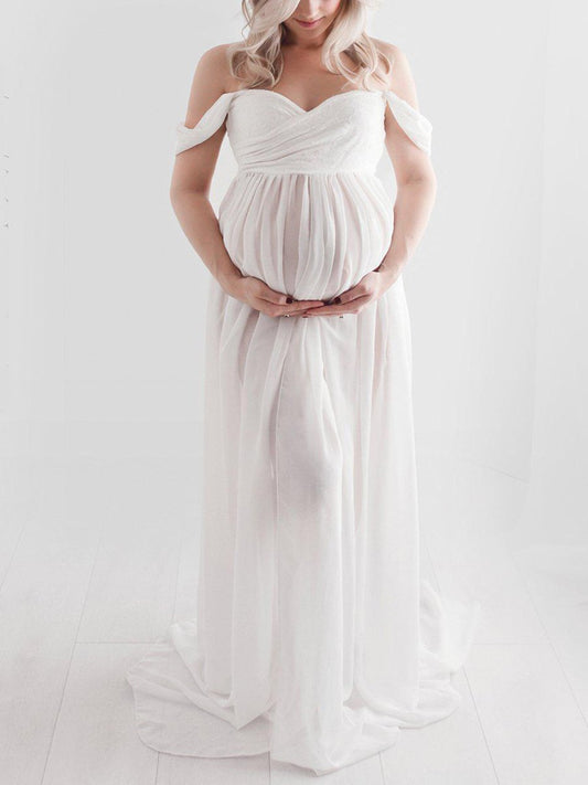 Maternity Chiffon Mop Dress - dianjiang-