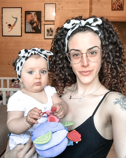 6 Colors Mom and Me Dots Knotted Headband Knitted Elastic Hairband Set - dianjiang-