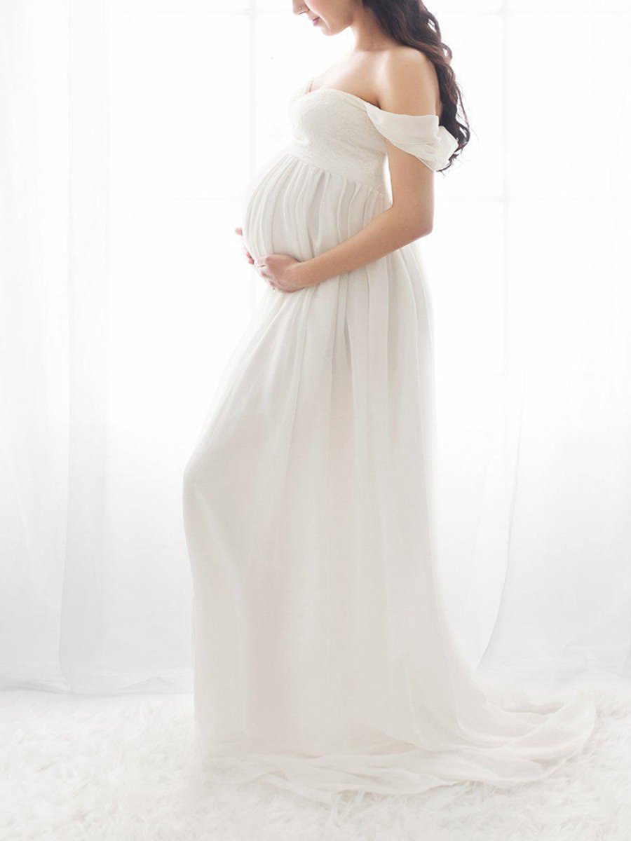 Maternity Chiffon Mop Dress - dianjiang-