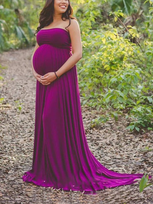 Maternity Purple Embrace Dress Shoot Dress - dianjiang-