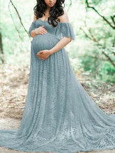 Maternity Off Shoulder Long Sleeve Gorgeous Dress - dianjiang-