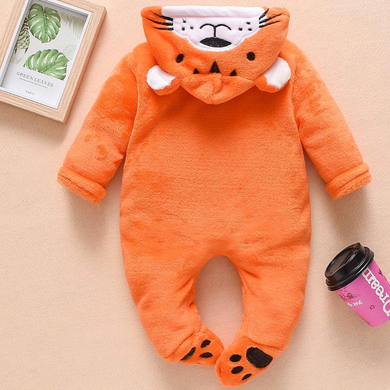 Cartoon Tiger Coral Fleece Jumpsuit - dianjiang-