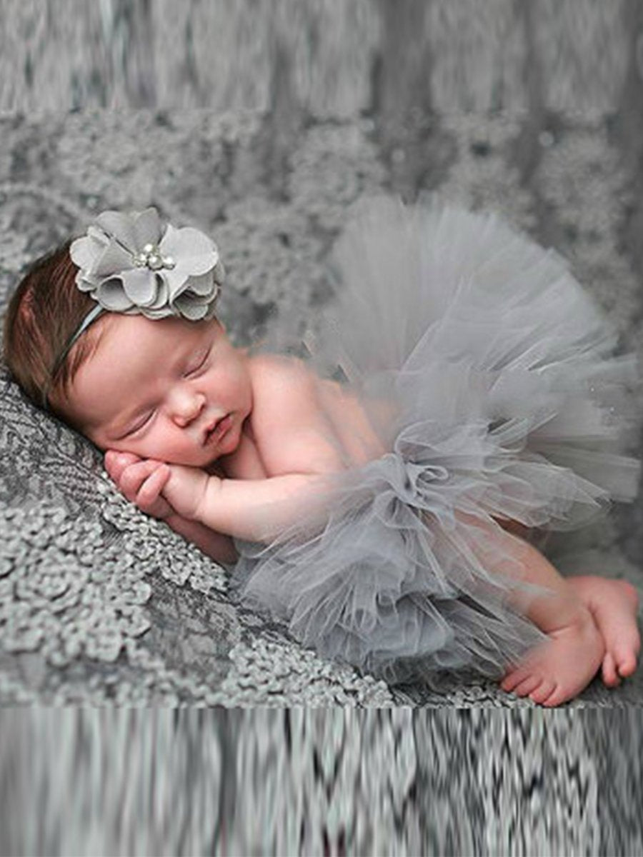 Newborn Baby Mesh Skirt Photography Suit - dianjiang-