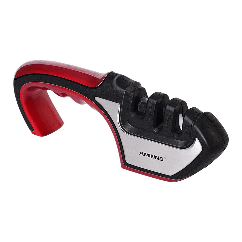 AMINNO Professional Kitchen Knife Sharpener Coarse/Fine Stage Sharpening Tungsten Steel Diamond Ceramic Knife Sharpener 3 Stages - dianjiang-