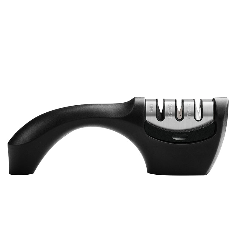 AMINNO Professional Kitchen Knife Sharpener Coarse/Fine Stage Sharpening Tungsten Steel Diamond Ceramic Knife Sharpener 3 Stages - dianjiang-
