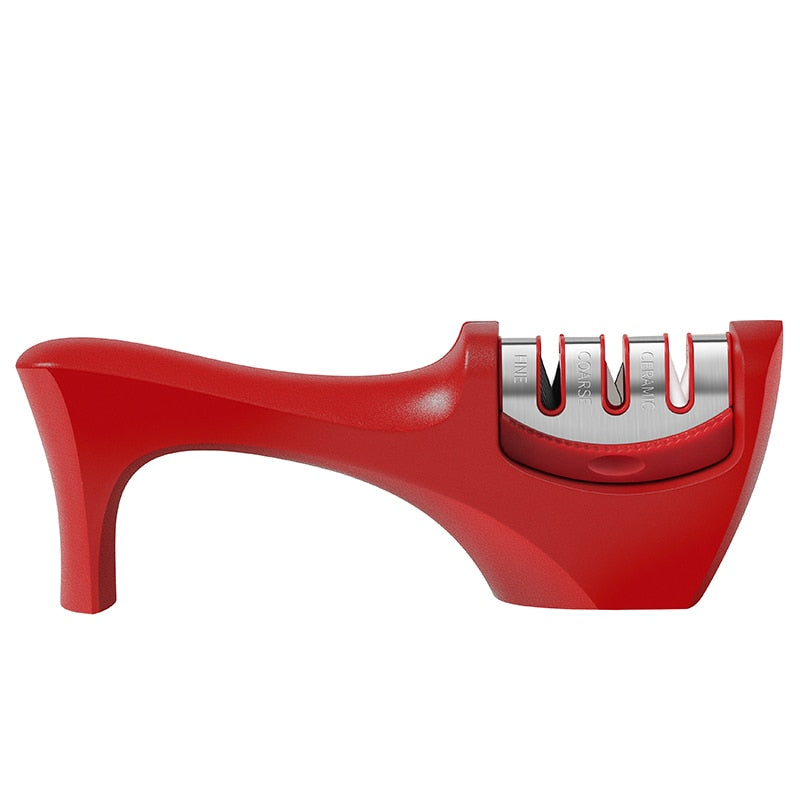 AMINNO Professional Kitchen Knife Sharpener Coarse/Fine Stage Sharpening Tungsten Steel Diamond Ceramic Knife Sharpener 3 Stages - dianjiang-