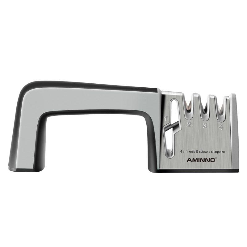 AMINNO Professional Kitchen Knife Sharpener Coarse/Fine Stage Sharpening Tungsten Steel Diamond Ceramic Knife Sharpener 3 Stages - dianjiang-