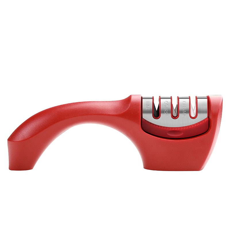 AMINNO Professional Kitchen Knife Sharpener Coarse/Fine Stage Sharpening Tungsten Steel Diamond Ceramic Knife Sharpener 3 Stages - dianjiang-