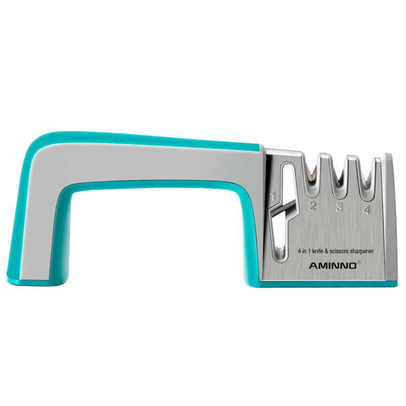 AMINNO Professional Kitchen Knife Sharpener Coarse/Fine Stage Sharpening Tungsten Steel Diamond Ceramic Knife Sharpener 3 Stages - dianjiang-