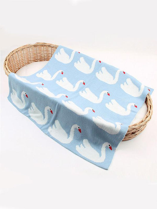 Geese Knitted Acrylic Wrap Blankets for Infant Baby - dianjiang-