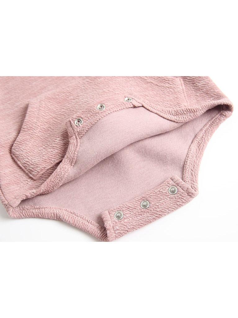 Adorable Baby Bunny Ear Solid Color Hooded Onesie - dianjiang-